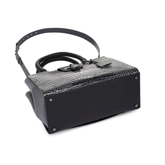 Tumi Pavia Cori Croc-Embossed Tote Bag- Charcoal - Picture 3 of 11